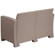 Flash Furniture Wicker Patio Loveseat in Light Gray