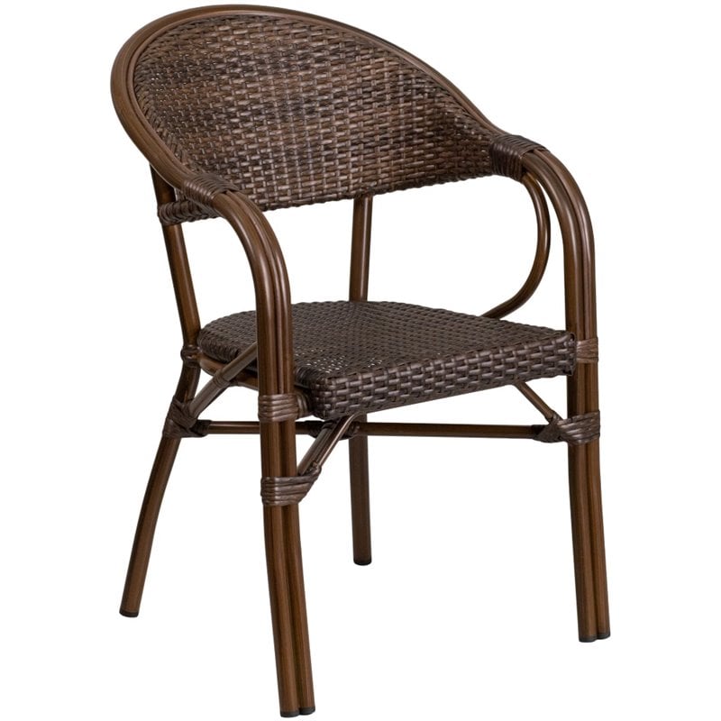 flash furniture rattan outdoor dining chair