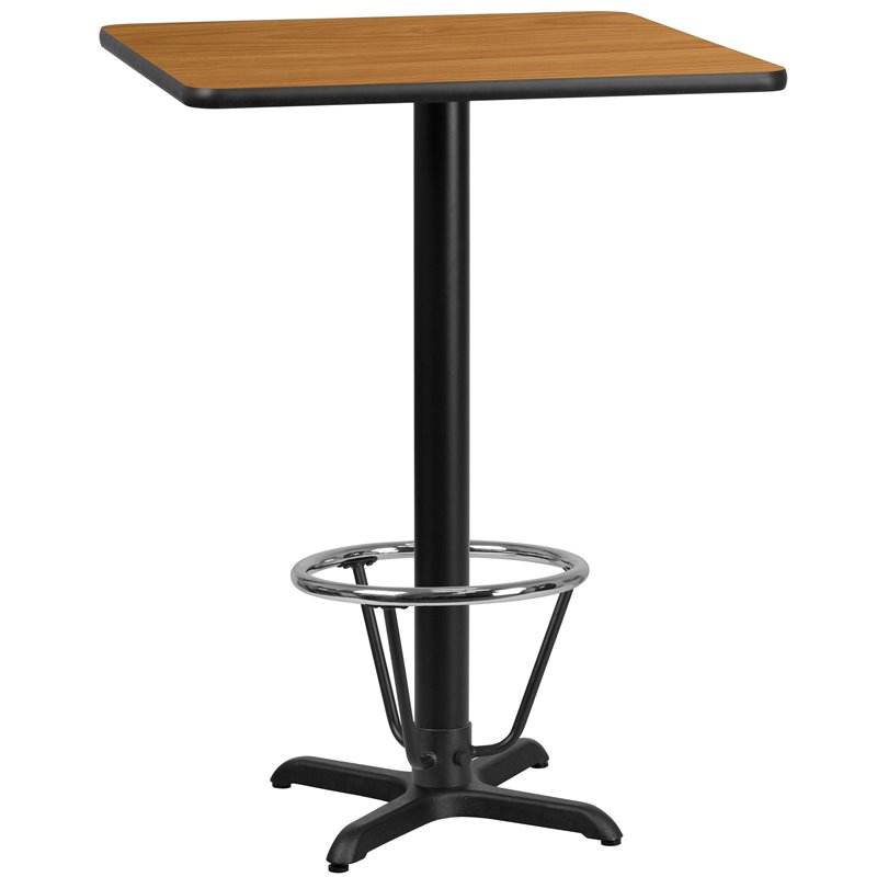 Flash Furniture 24Sq Laminate Table-X-Base In Natural
