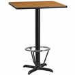 Flash Furniture 24Sq Laminate Table-X-Base In Natural