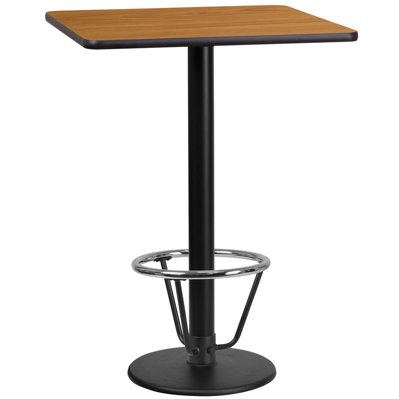 Flash Furniture 24Sq Laminate Table-Rd Base In Natural