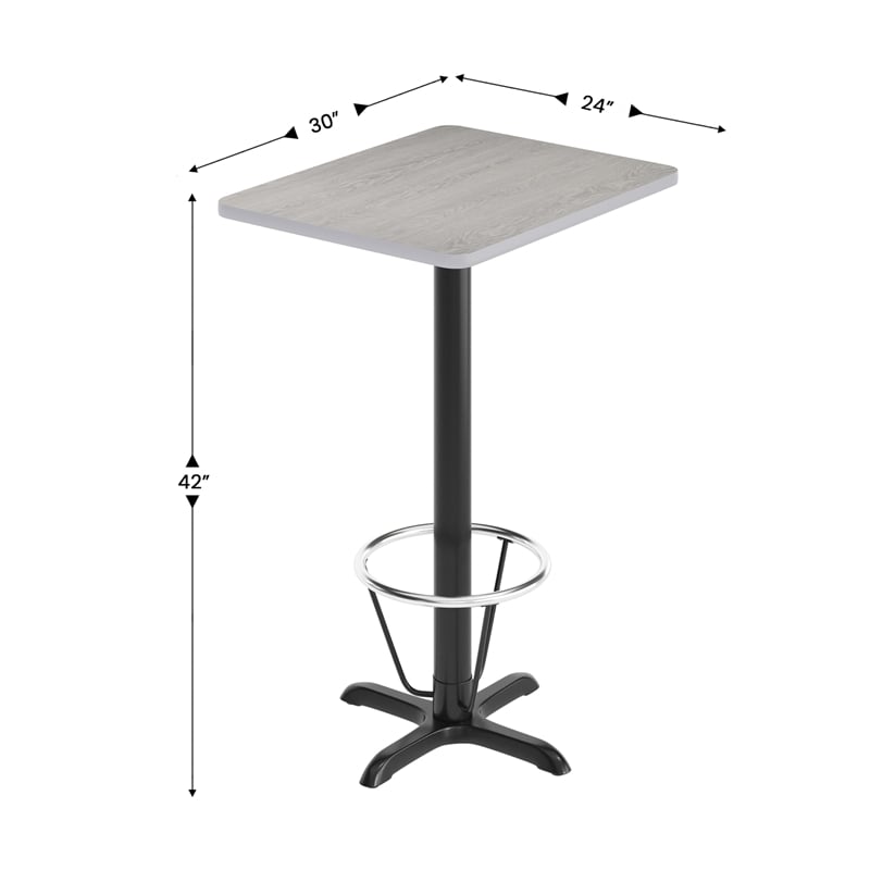 Flash Furniture 24X30 Laminate Table-X-Base In Black