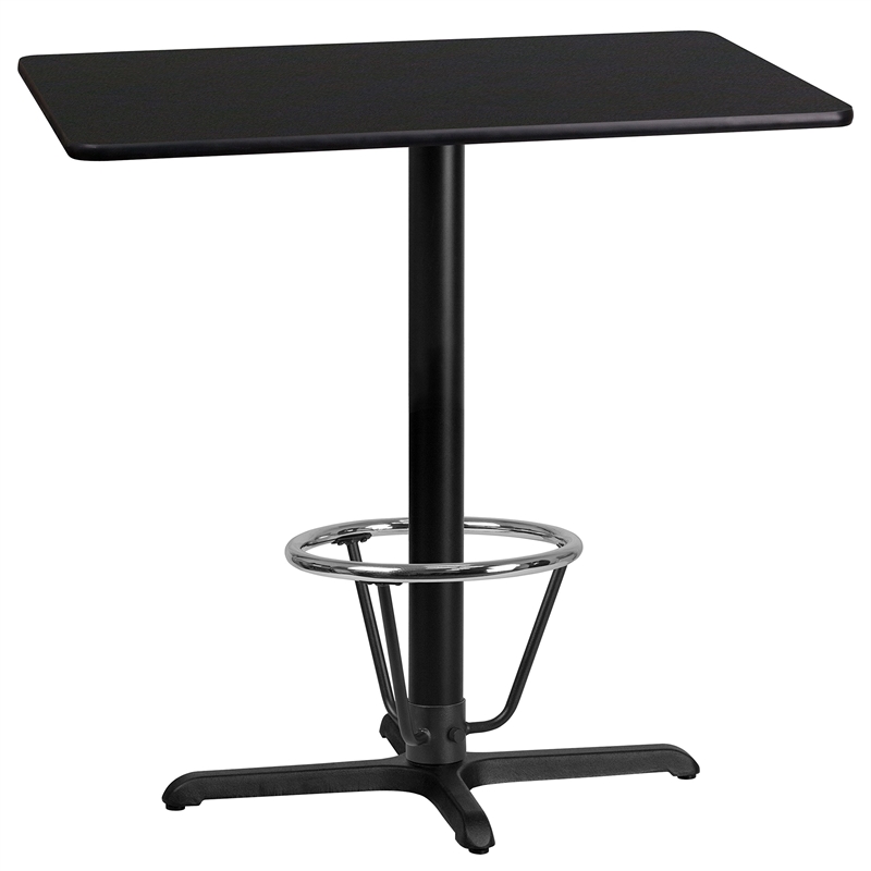Flash Furniture 24X42 Laminate Table-X-Base In Black