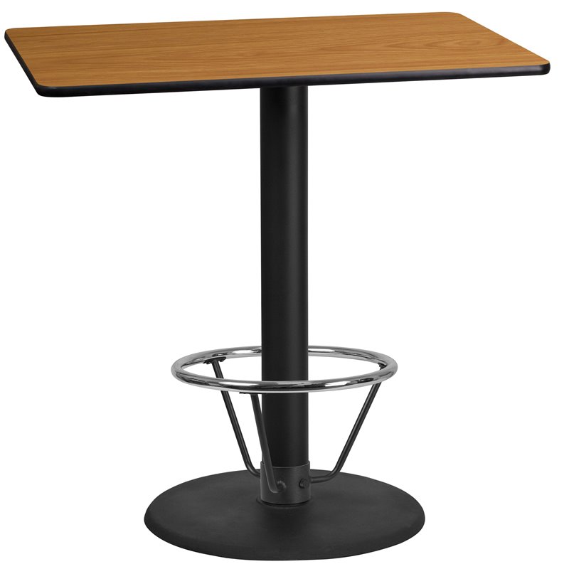 Flash Furniture 24X42 Laminate Table-Rd Base In Natural