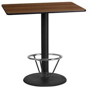 Flash Furniture 24&quot x 42&quot Laminate Top Pub Table in Walnut