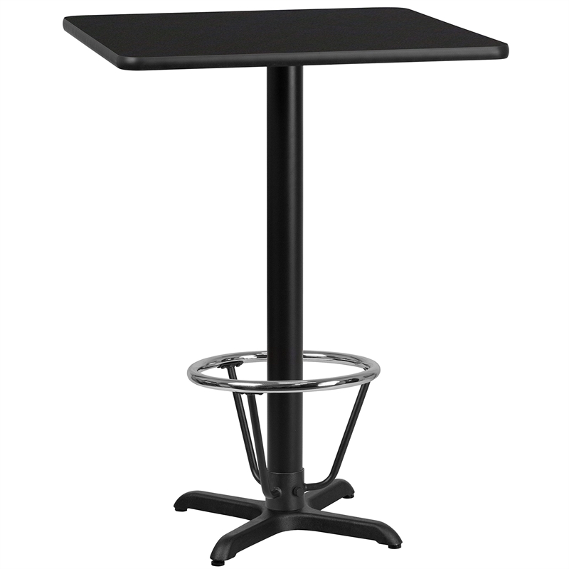 Flash Furniture 30Sq Laminate Table-X-Base In Black