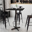 Flash Furniture 30Sq Laminate Table-X-Base In Black