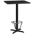 Flash Furniture 30Sq Laminate Table-X-Base In Natural