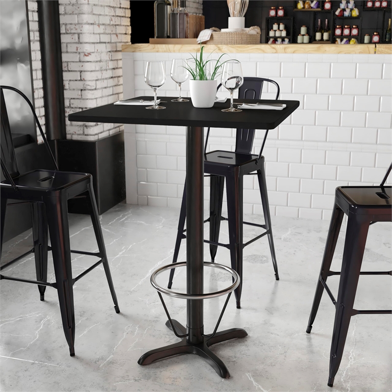 Flash Furniture 30Sq Laminate Table-X-Base In Natural