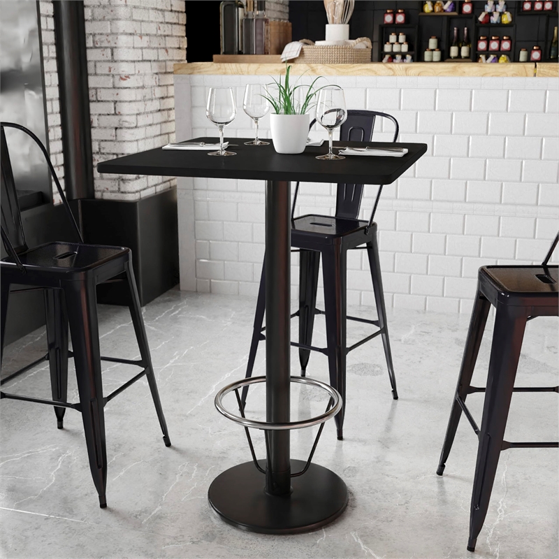 Flash Furniture 30Sq Laminate Table-Rd Base In Natural