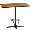 Flash Furniture 30X48 Laminate Table-X-Base In Natural