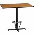 Flash Furniture 30X48 Laminate Table-X-Base In Natural