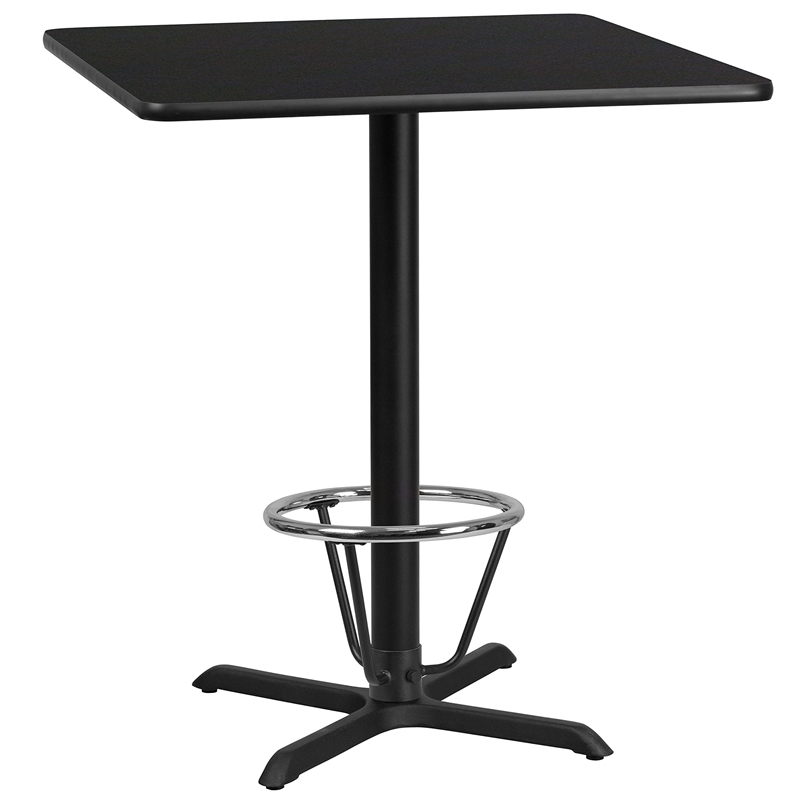 Flash Furniture 36Sq Laminate Table-X-Base In Black
