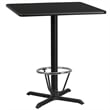 Flash Furniture 36Sq Laminate Table-X-Base In Natural