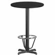 Flash Furniture 24Rd Laminate Table-X-Base In Black