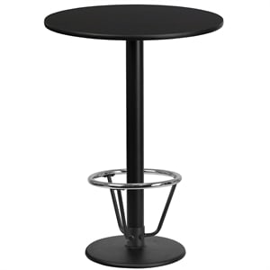 Flash Furniture 24Rd Laminate Table-Rd Base In Black