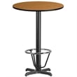 Flash Furniture 30Rd Laminate Table-X-Base In Natural