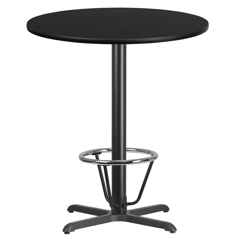 Flash Furniture 36Rd Laminate Table-X-Base In Black