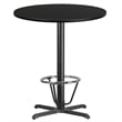 Flash Furniture 36Rd Laminate Table-X-Base In Natural