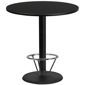 Flash Furniture 42Rd Laminate Table-Rd Base In Black