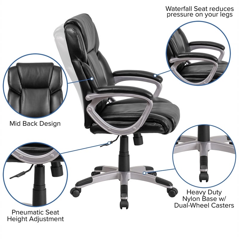 Flash Furniture Mid-Back Executive Chair in Black