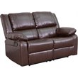 Flash Furniture Harmony 3 Piece Leather Reclining Sofa Set in Brown