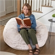 Flash Furniture Oversized Faux Fur Bean Bag Chair in White
