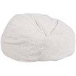 Flash Furniture Oversized Faux Fur Bean Bag Chair in White