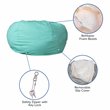 Flash Furniture Oversized Bean Bag Chair in Mint Green