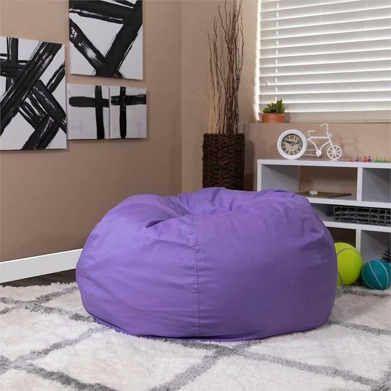 Flash Furniture Oversized Bean Bag Chair in Purple