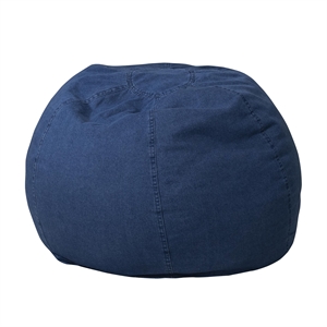 Flash Furniture Small Bean Bag Chair in Denim