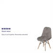 Flash Furniture Shaggy Dog Faux Fur Accent Chair in Charcoal Gray and Natural