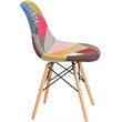 Flash Furniture Elon Milan Patchwork Fabric Upholstered Dining Side Chair
