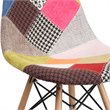 Flash Furniture Elon Milan Patchwork Fabric Upholstered Dining Side Chair