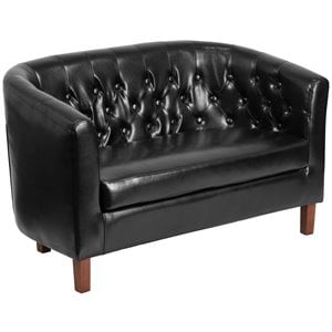 flash furniture hercules colindale series tufted loveseat in black