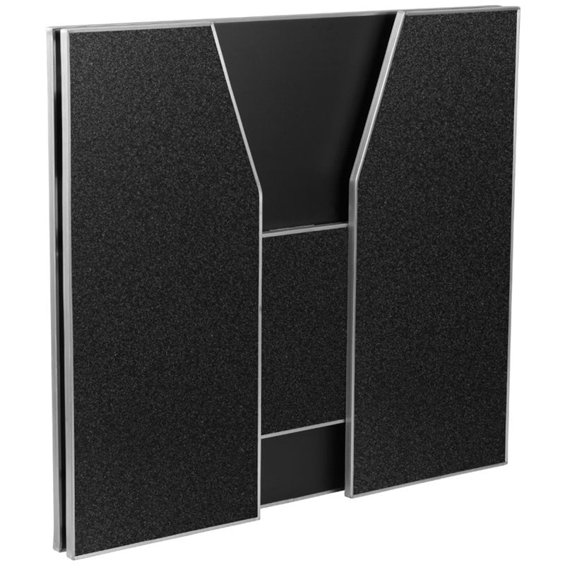 Flash Furniture Foldable Home Bar in Black Marble