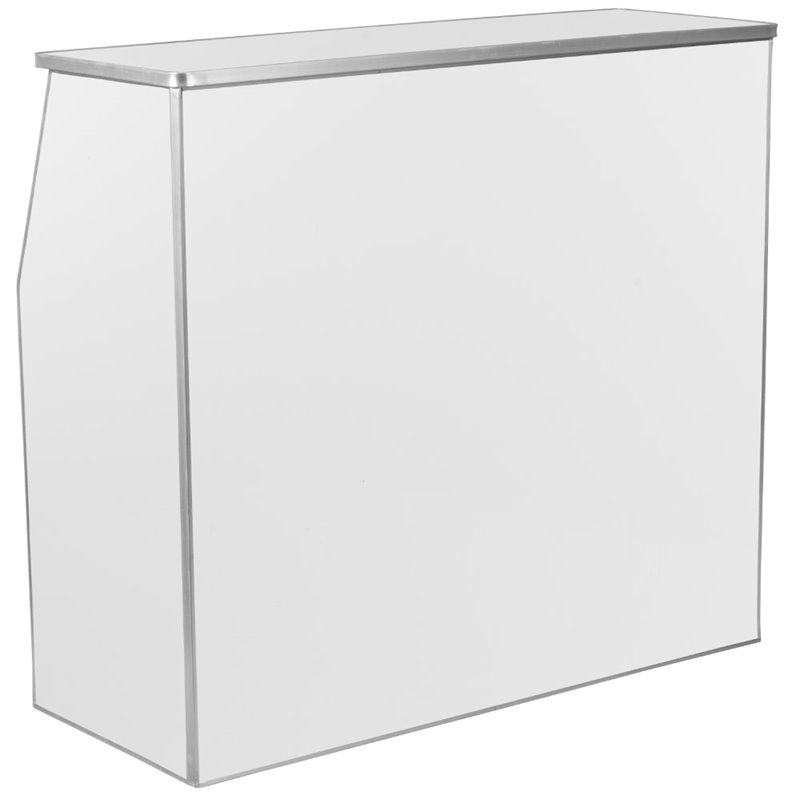Flash Furniture 4' Laminate Foldable Bar In White