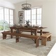 Flash Furniture 5 Piece Farm Dining Set in Antique Rustic