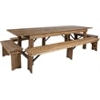 Flash Furniture 5 Piece Farm Dining Set in Antique Rustic