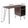 Flash Furniture Woodridge Writing Desk in Rustic