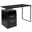 Flash Furniture Harwood Writing Desk in Dark Ash