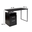 Flash Furniture Harwood Writing Desk in Dark Ash
