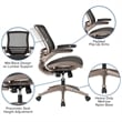 Flash Furniture Mid Back Swivel Office Chair in Black