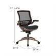 Flash Furniture Mid Back Swivel Office Chair in Black