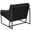 Flash Furniture Hercules Madison Leather Tufted Accent Chair in Black