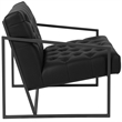 Flash Furniture Hercules Madison Leather Tufted Accent Chair in Black