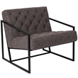 Flash Furniture Hercules Madison Leather Tufted Accent Chair in Gray