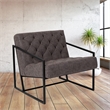 Flash Furniture Hercules Madison Leather Tufted Accent Chair in Gray