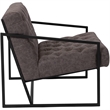 Flash Furniture Hercules Madison Leather Tufted Accent Chair in Gray
