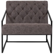 Flash Furniture Hercules Madison Leather Tufted Accent Chair in Gray